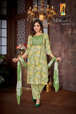 Munch vol 4 by Master Capsule Printed straight top bottom with dupatta set at amaviexpo  readymade suit catalogs