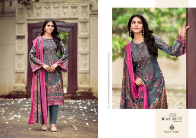 Musafir 14 by Riaz arts pure karachi lawn cambric digital printed dress material catalogue Karachi suits catalogs