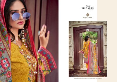 Musafir 14 by Riaz arts pure karachi lawn cambric digital printed dress material catalogue Karachi suits catalogs