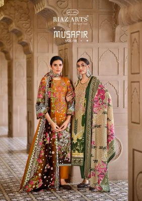 Musafir by Riaz Arts pure Lawn cambric digital printed Karachi suit catalogue at affordable rate Karachi suits catalogs