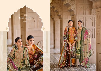 Musafir by Riaz Arts pure Lawn cambric digital printed Karachi suit catalogue at affordable rate Karachi suits catalogs