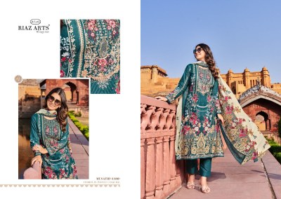 Musafir by Riaz arts Lawn cambric printed karachi dress material catalogue at amaviexpo Karachi suits catalogs