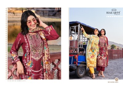 Musafir by Riaz arts Lawn cambric printed karachi dress material catalogue at amaviexpo Karachi suits catalogs