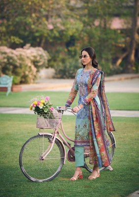 Musafir by Riaz arts pure karachi lawn cambric unstitche dsuit catalogue at affordable rate Riaz Arts