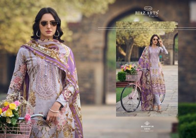 Musafir by Riaz arts pure karachi lawn cambric unstitche dsuit catalogue at affordable rate Karachi suits catalogs