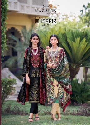 Musafir vol 6 by Riaz arts pure lawn cambric digital printed karachi suit catalogue at affordable rate  Riaz Arts