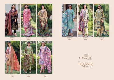 Musafir vol 6 by Riaz arts pure lawn cambric digital printed karachi suit catalogue at affordable rate  Karachi suits catalogs