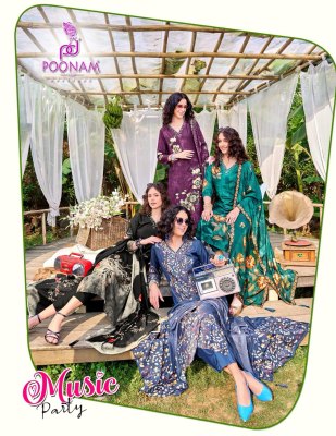 Music Party by Poonam Designer Pure muslin readymade suit catalogue at low price wholesale catalogs