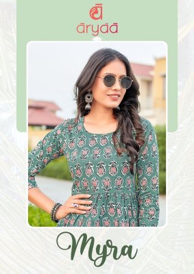 Myra vol 1 by Aryaa Fancy Flair Top Heavy Lawn Cotton fancy tunic catalogue western wear catalogs