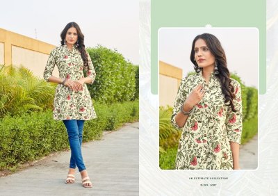 Myra vol 1 by Aryaa Fancy Flair Top Heavy Lawn Cotton fancy tunic catalogue western wear catalogs