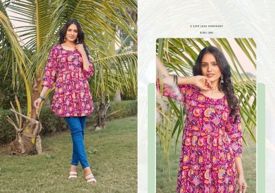 Myra vol 1 by Aryaa Fancy Flair Top Heavy Lawn Cotton fancy tunic catalogue western wear catalogs