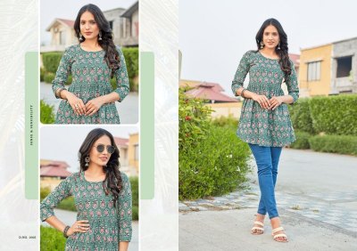 Myra vol 1 by Aryaa Fancy Flair Top Heavy Lawn Cotton fancy tunic catalogue western wear catalogs