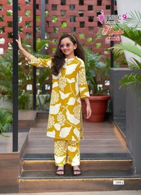 Mystic 9 Kids Co ord Set Vol. 2 Premium Heavy Viscose Printed Top And Pant Mandarin Collar, Pockets Wholesale co ord set catalogs