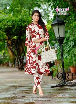 Mystic 9 Pari Vol 2 Premium Vertican Print Co rd Set Collared Top And Pant With Pocket Wholesale co ord set catalogs