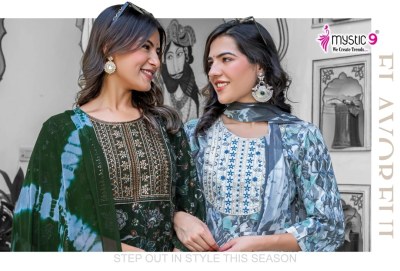 Mystic 9 Shagun Vol 18 Rayon Straight Cut Top Bottom And Dupatta  Catalogue Wholesale kurtis catalogs