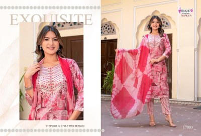 Mystic 9 Shagun Vol 18 Rayon Straight Cut Top Bottom And Dupatta  Catalogue Wholesale kurtis catalogs