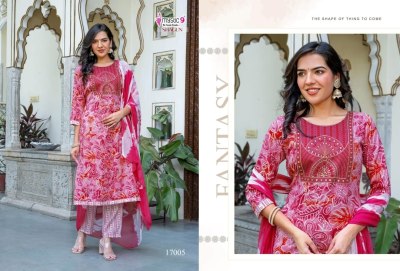 Mystic 9 Shagun Vol 18 Rayon Straight Cut Top Bottom And Dupatta  Catalogue Wholesale kurtis catalogs