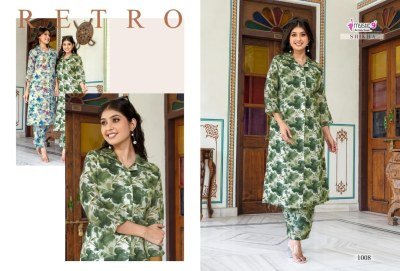 Mystic 9 Shikha Vol 1 Elegant Digital Print Linen Co-Ord Set with Sleeves Lock And Dyed Buttons Pocket Wholesale co ord set catalogs