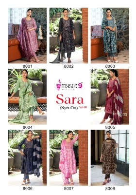 Mystic 9 by Sara vol 8 premium quality capsule foil print readymade suot catalogue at affordable rate  readymade suit catalogs