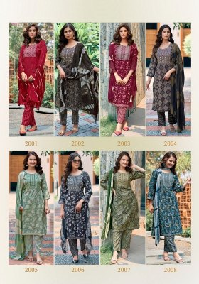 Mystic 9 by Shagun vol 2 reyon capsual foil print kurti pant and dupatta catalogue readymade suit catalogs