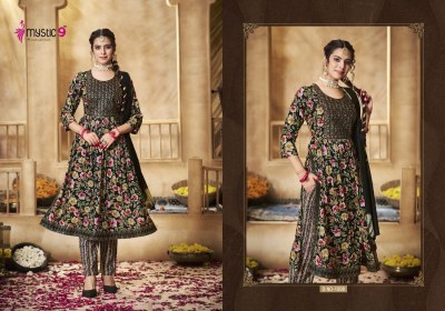 Mystic 9 by Simran vol 1 Heavy reyon foil printed nyra cut readymade suit catalogue at low rate readymade suit catalogs