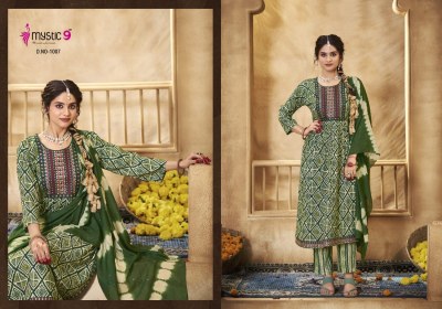 Mystic 9 by Simran vol 1 Heavy reyon foil printed nyra cut readymade suit catalogue at low rate readymade suit catalogs