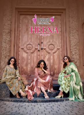 Mystic 9 By Heena Vol 9 Most Exclusive Rayon Capsule Foil Print Aaliya Cut kurti  New Collcetion wholesale catalogs