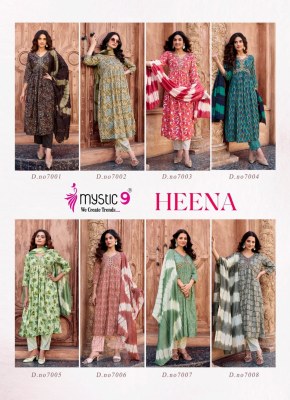Mystic 9 By Heena Vol 9 Most Exclusive Rayon Capsule Foil Print Aaliya Cut kurti  New Collcetion kurtis catalogs