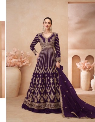 Naari by Sayuri Designer Premium Chinon Silk Embroidered gown with dupatta catalogue at low price gown catalogs