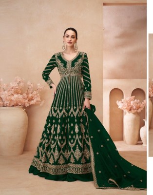 Naari by Sayuri Designer Premium Chinon Silk Embroidered gown with dupatta catalogue at low price gown catalogs