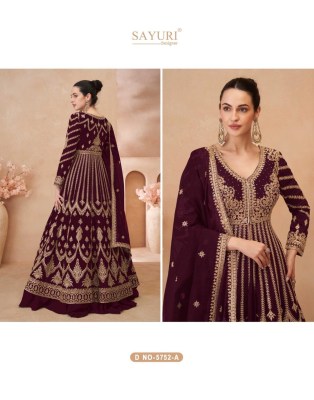 Naari by Sayuri Designer Premium Chinon Silk Embroidered gown with dupatta catalogue at low price gown catalogs