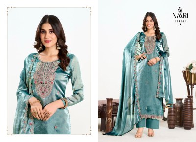 Naari by Zohal pure designer silk unstitched salwar suit collection  dress material catalogs