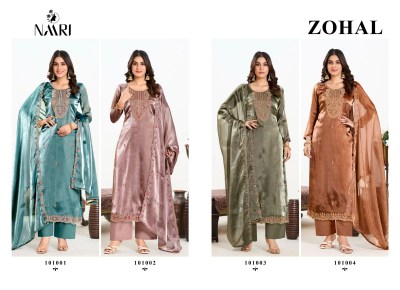 Naari by Zohal pure designer silk unstitched salwar suit collection  dress material catalogs