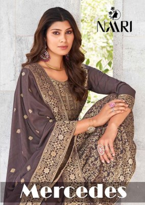 Naari by mercedes pure maslin printed unstitched dress material catalogue at affordable rate Naari