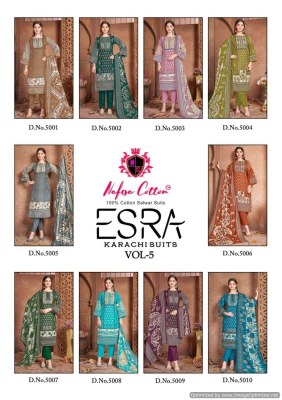 Nafisa by Esra vol 5 pure soft cotton unstitched dress material catalogue at low rate salwar kameez catalogs