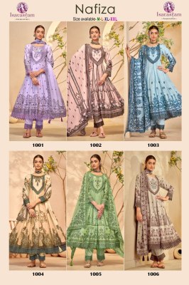 Nafisa by Isavasyam corporation mal cotton flair kurti pant and dupatta catalogue at affordable rate readymade suit catalogs