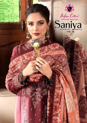 Nafisha Cotton Saniya Karachi Suits Vol 06 Pure Soft Cotton Digital Print Wholesale Nafisha cotton