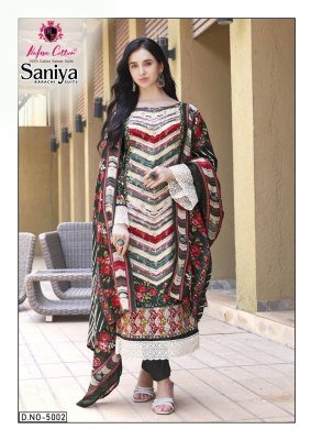 Nafisha Cotton Saniya Karachi Vol 05 Soft Cotton Unstitched Suits with Printed Dupatta Wholesale  dress material catalogs
