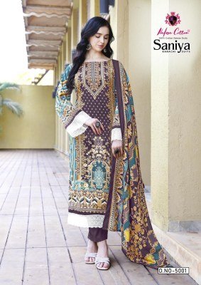 Nafisha Cotton Saniya Karachi Vol 05 Soft Cotton Unstitched Suits with Printed Dupatta Wholesale  dress material catalogs