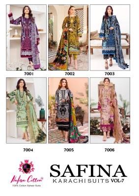 Nafisha cotton by Safina karachi suit vol 7 unstitched karachi suit catalogue at low rate Karachi suits catalogs