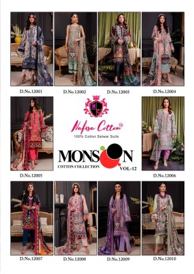 Nafisha cotton by monsoon cotton collection vol 12 karachi suit catalogue at amaviexpo Karachi suits catalogs