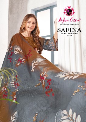 Nafisha cotton by safina karachi suit vol 5 pure soft cotton unstitched dress material catalogue at wholesale price Nafisha cotton