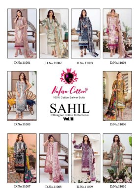 Nafisha cotton sahil designer cotton collection vol 11 Karachi Pakistani suits online pakistani suit catalogs