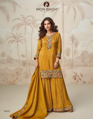 Nagma by Aashirwad Creation Organza Simmer Silk Readymade suit collection at affordable rate in low range  readymade suit catalogs