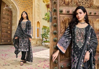 Naira Nx vol 5 by Levisha cambric cotton printed embroidered pakistani suit catalogue at low rate pakistani suit catalogs