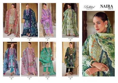 Naira Vol 75 by Belliza Pure Cotton Digital Prints with Exclusive Heavy Self Embroidery dress material catalogue salwar kameez catalogs