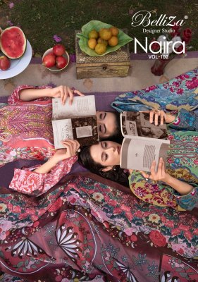 Naira vol 102 by Belliza Pure Cotton Digital Prints Dress material catalogue at affordable rate dress material catalogs