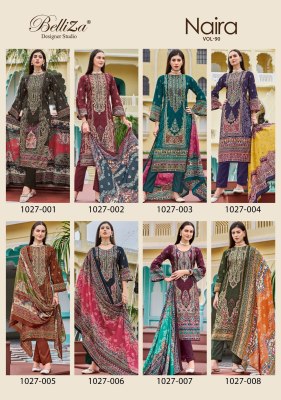 Naira vol 90 by Belliza Pure Cotton Digital printed unstitched dress material catalogue atwholesale price salwar kameez catalogs