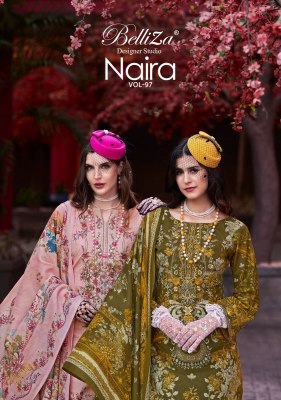 Naira vol 97 by Belliza Cotton Digital Printed Fancy Kurti pant and dupatta catalogue at low price wholesale catalogs