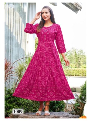 Namrata by rangjyot beautiful reyon printed kurti catalogue at wholesale price kurtis catalogs